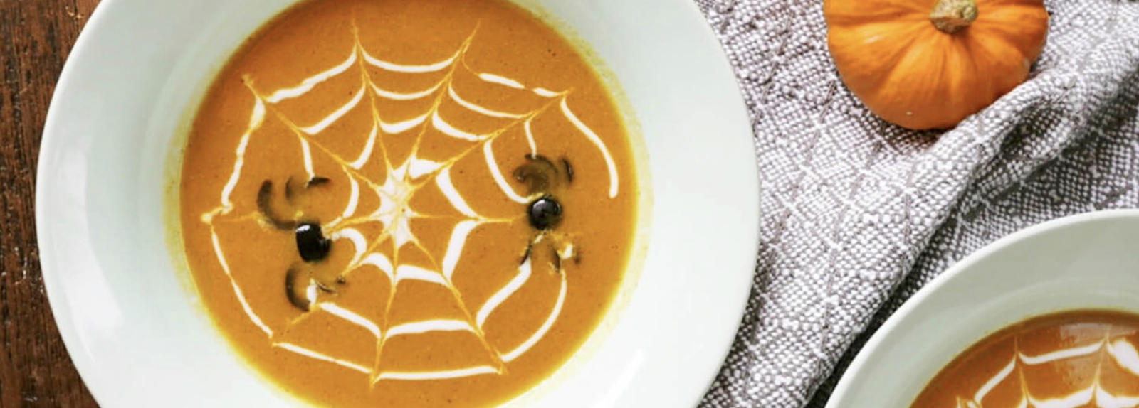 Spider Web Pumpkin Soup