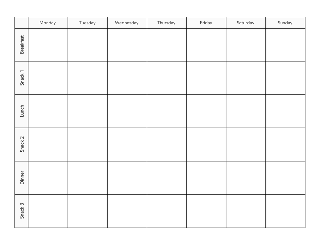 Weekly Planning Template