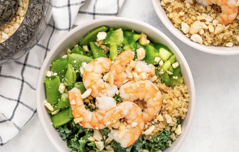 Shrimp and Kale Quinoa Bowl