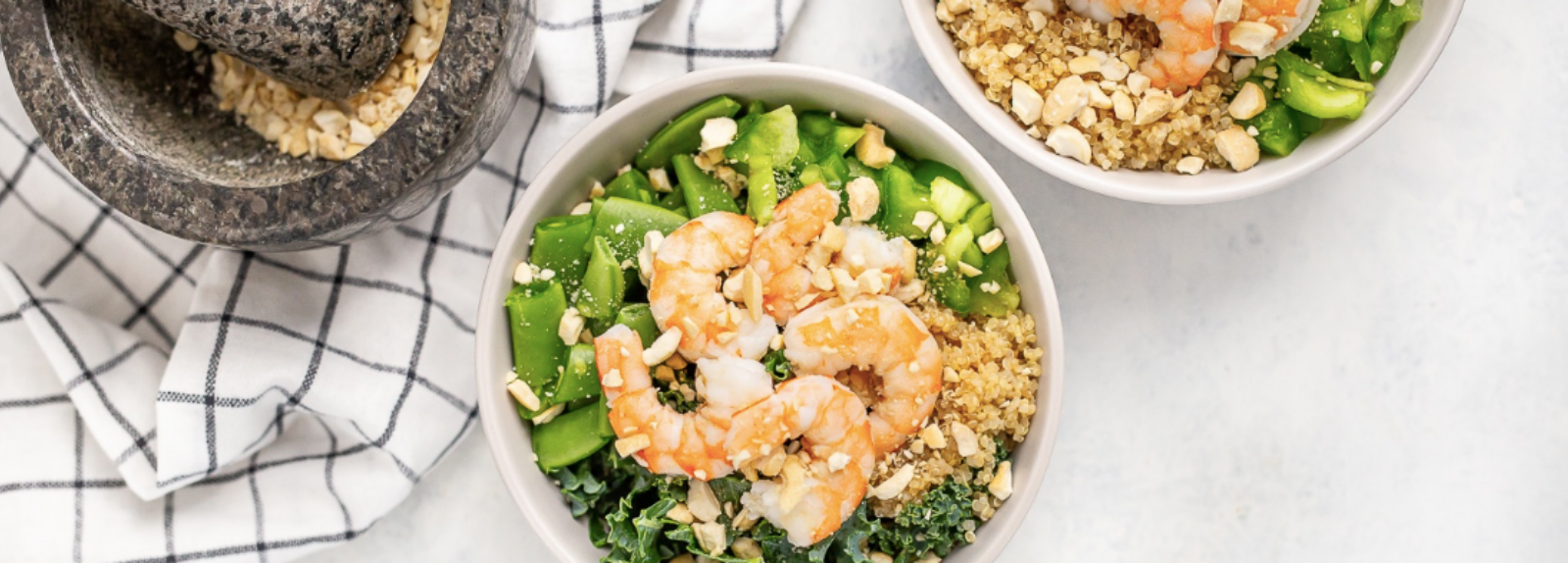 Shrimp and Kale Quinoa Bowl