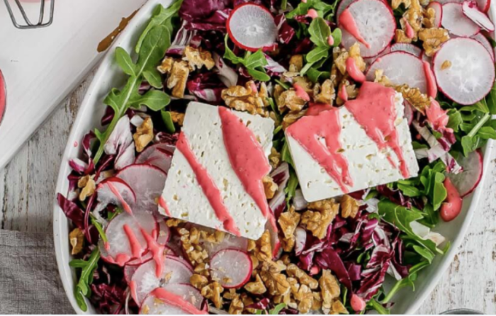 Radicchio & Arugula Salad with Raspberry Dressing